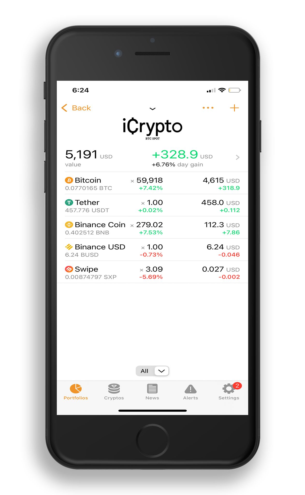 Iphone image with icrpyto lofo